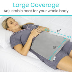 Vive moist heating pad digital controller for customizable heat settings.