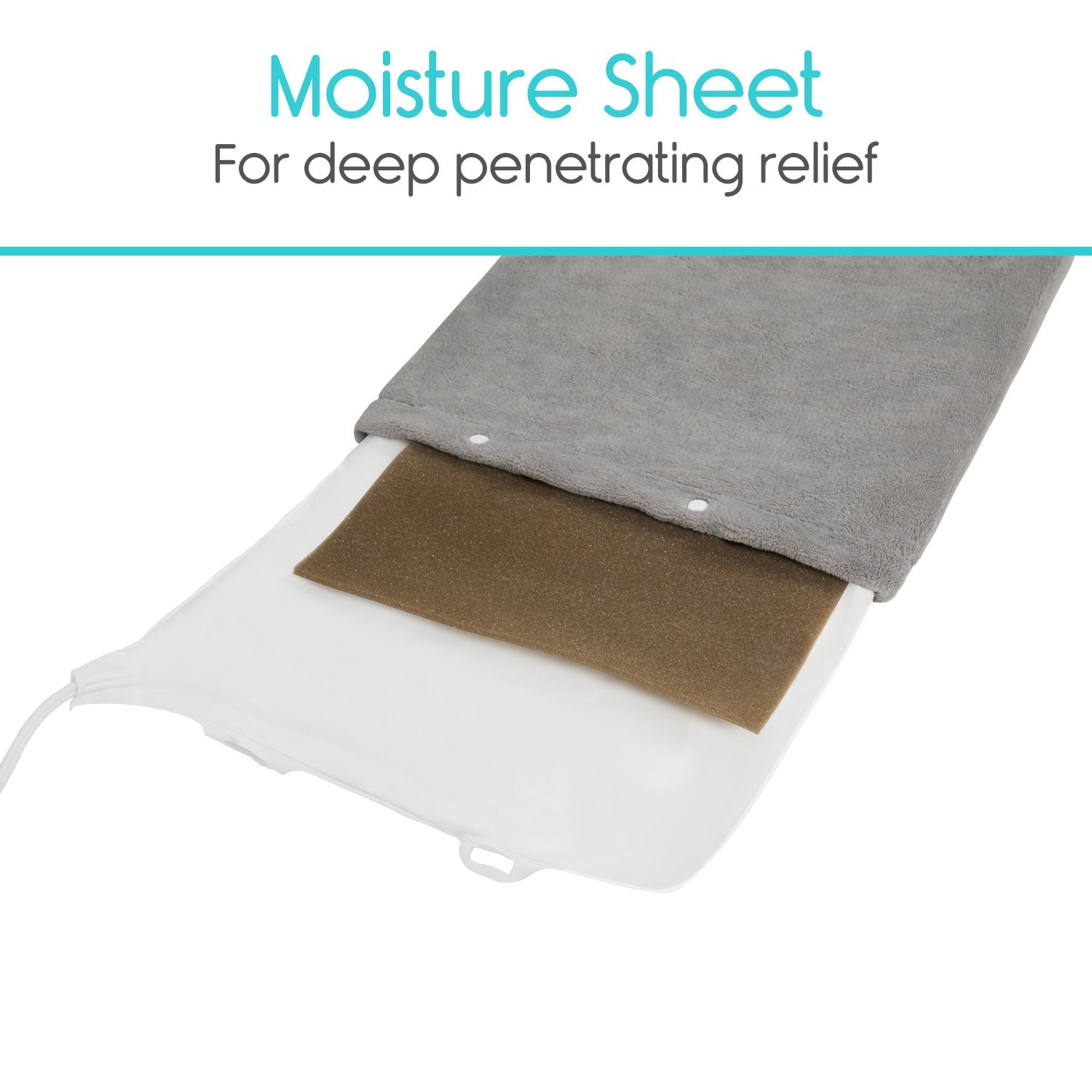 Vive moist heating pad washable cover for easy cleaning.