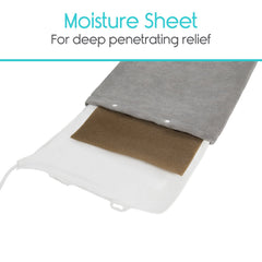Vive moist heating pad washable cover for easy cleaning.