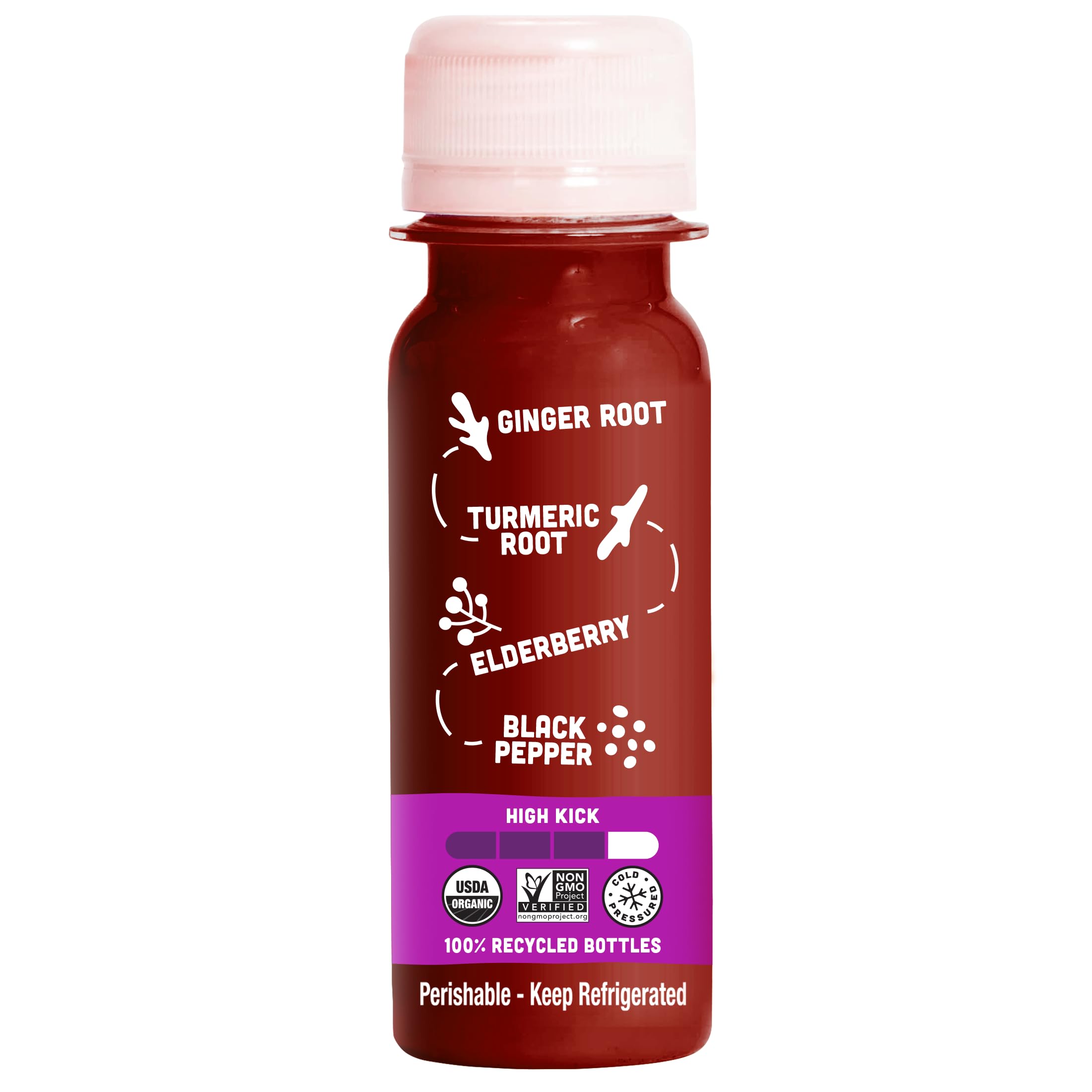 Vive Organic Immune Shot awards display signals brand recognition.