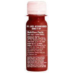 Vive Organic Immune Shot bottle-front view shows vibrant ingredients.