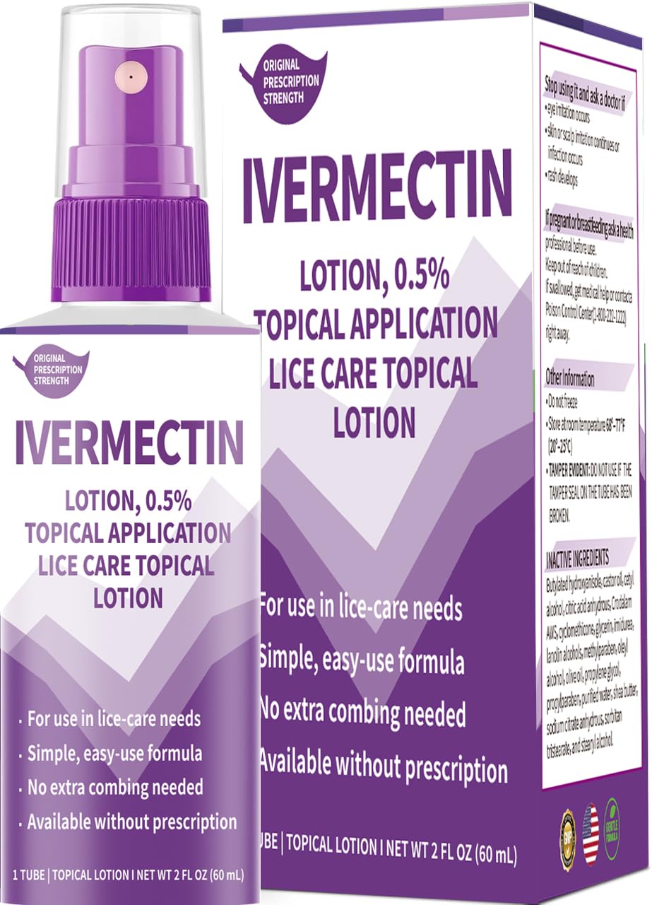 VivelysZoa ivermectin lotion bottle for home lice treatment, convenient 4 oz size