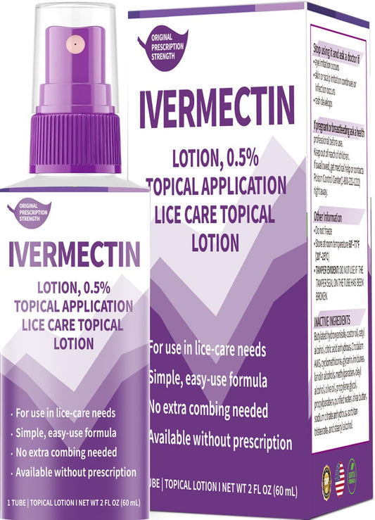 VivelysZoa ivermectin lotion bottle for home lice treatment, convenient 4 oz size