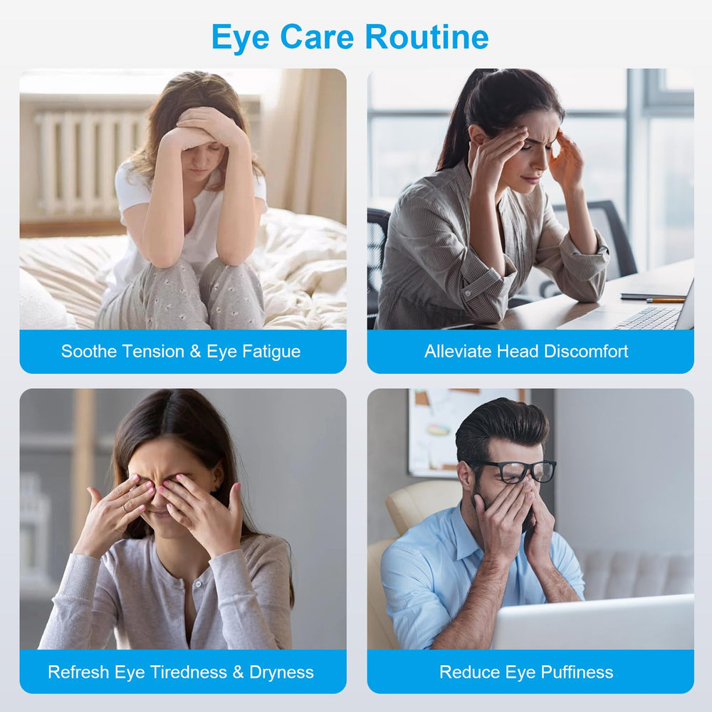Viverde Eye Massager with voice guidance for hands-free control.