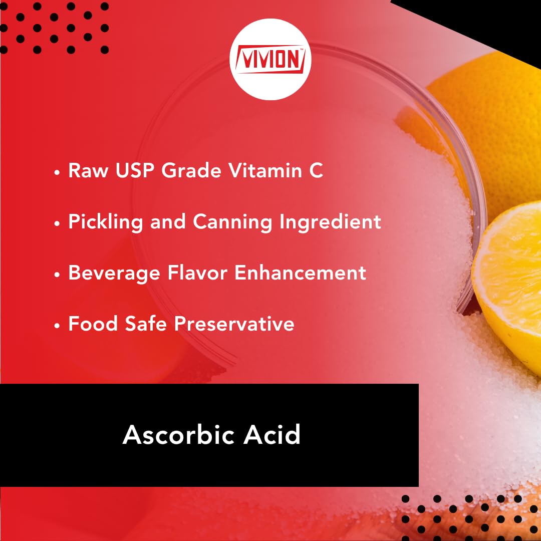 Bulk ascorbic acid powder suitable for pickling and canning processes.