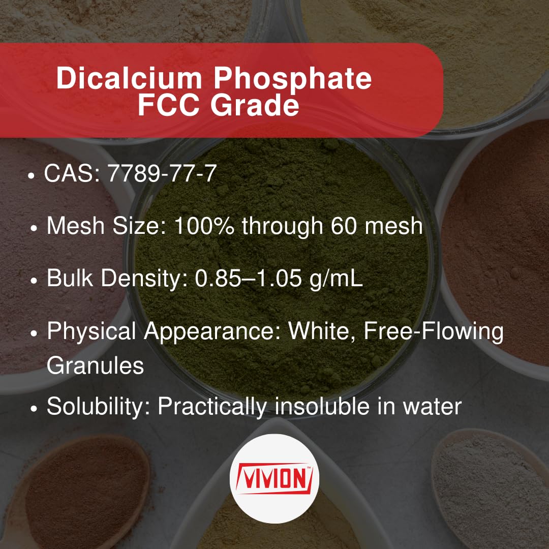 Vivion Dicalcium Phosphate Anhydrous bulk ingredient for small to mid-scale production.