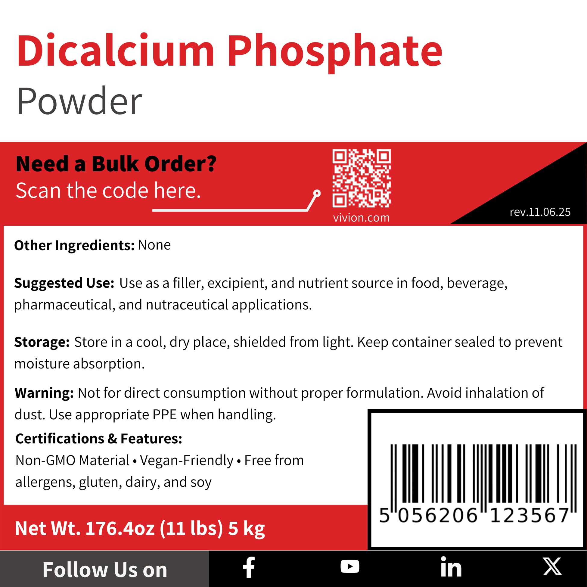 Vivion Dicalcium Phosphate Anhydrous Powder supports precise formulation in mixing processes.