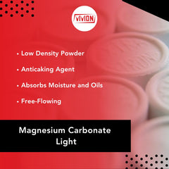 Vivion Magnesium Carbonate Light Powder bulk ingredient image highlighting industrial-grade raw material