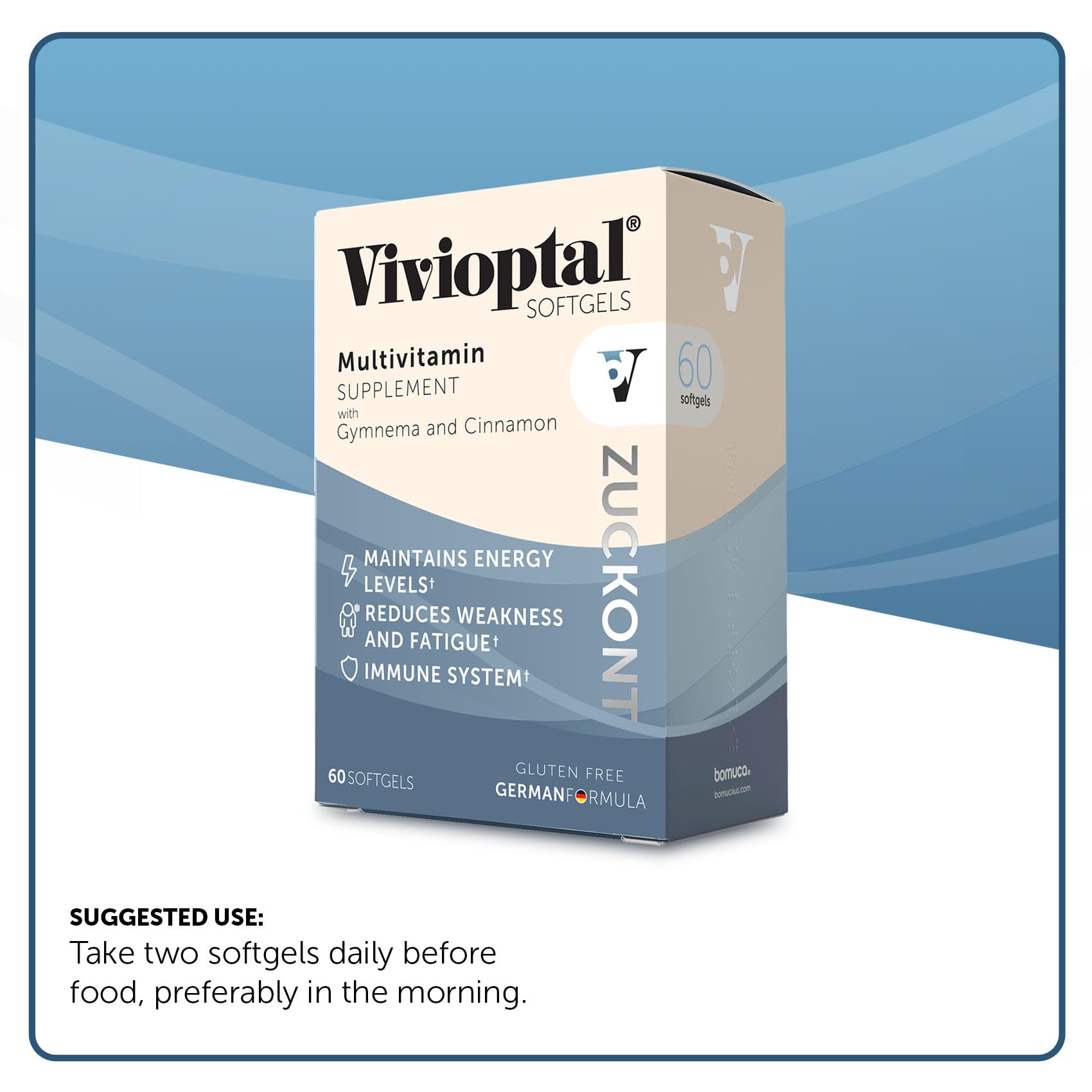 Blister-pack protected Vivioptal softgels on display