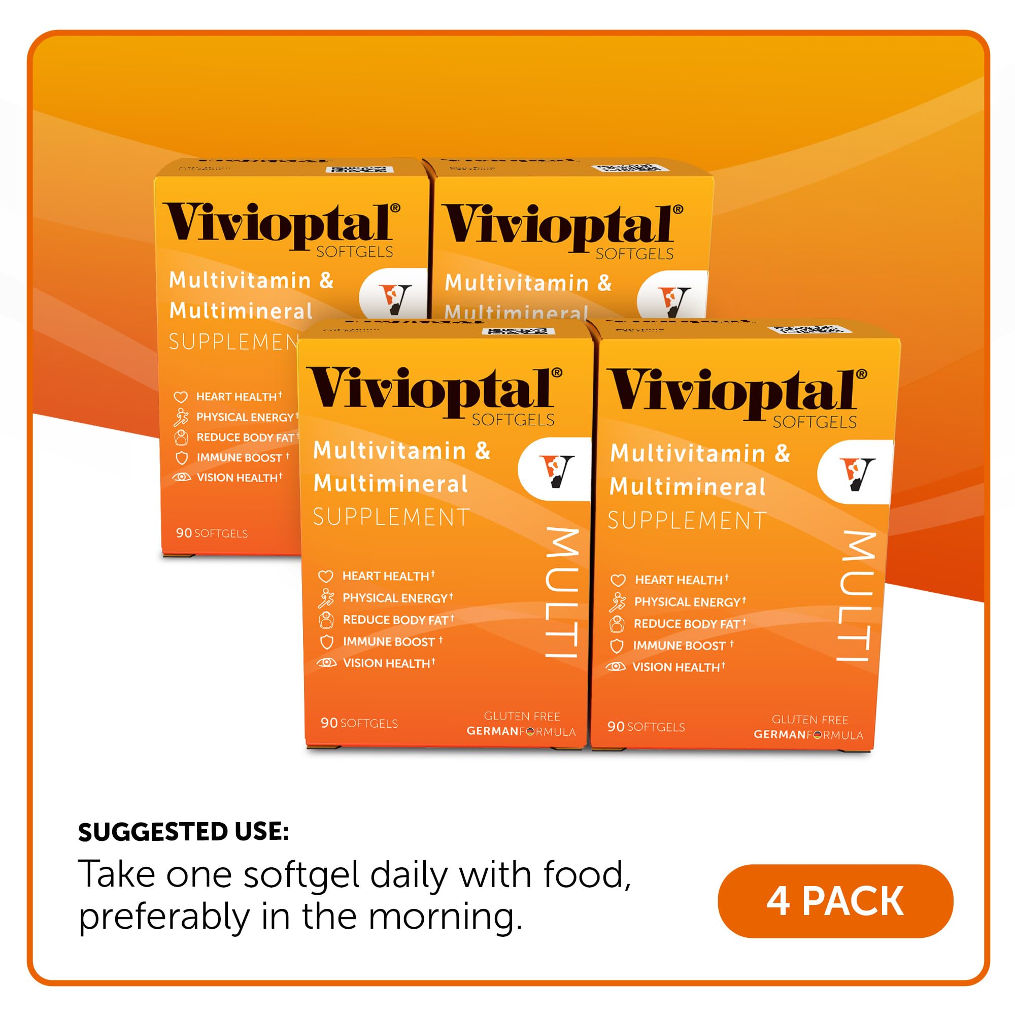 Vivioptal Multi gluten free badge on packaging appeals to sensitive diet shoppers.