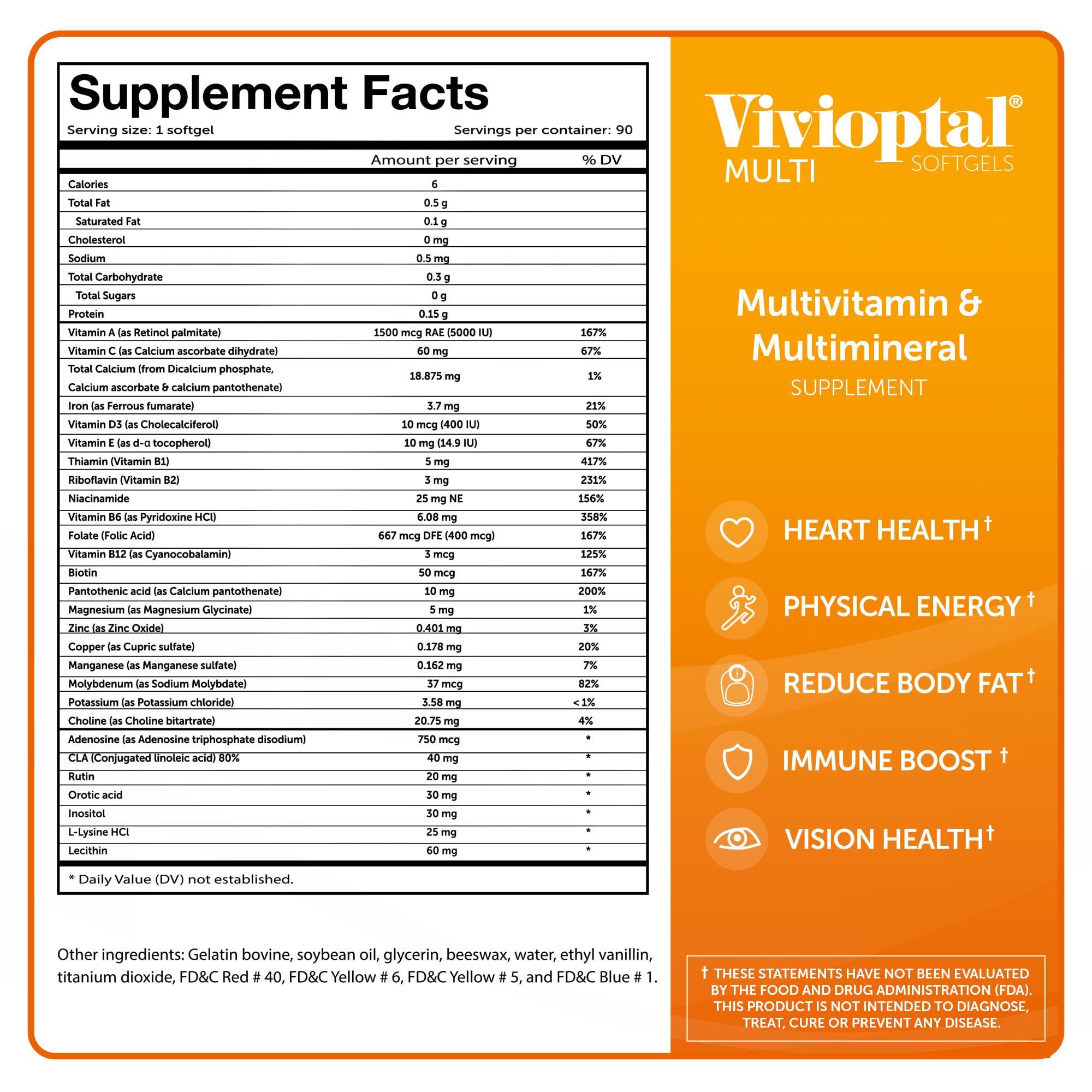 Vivioptal Multi gluten-free packaging highlights clean ingredients and German formulation.
