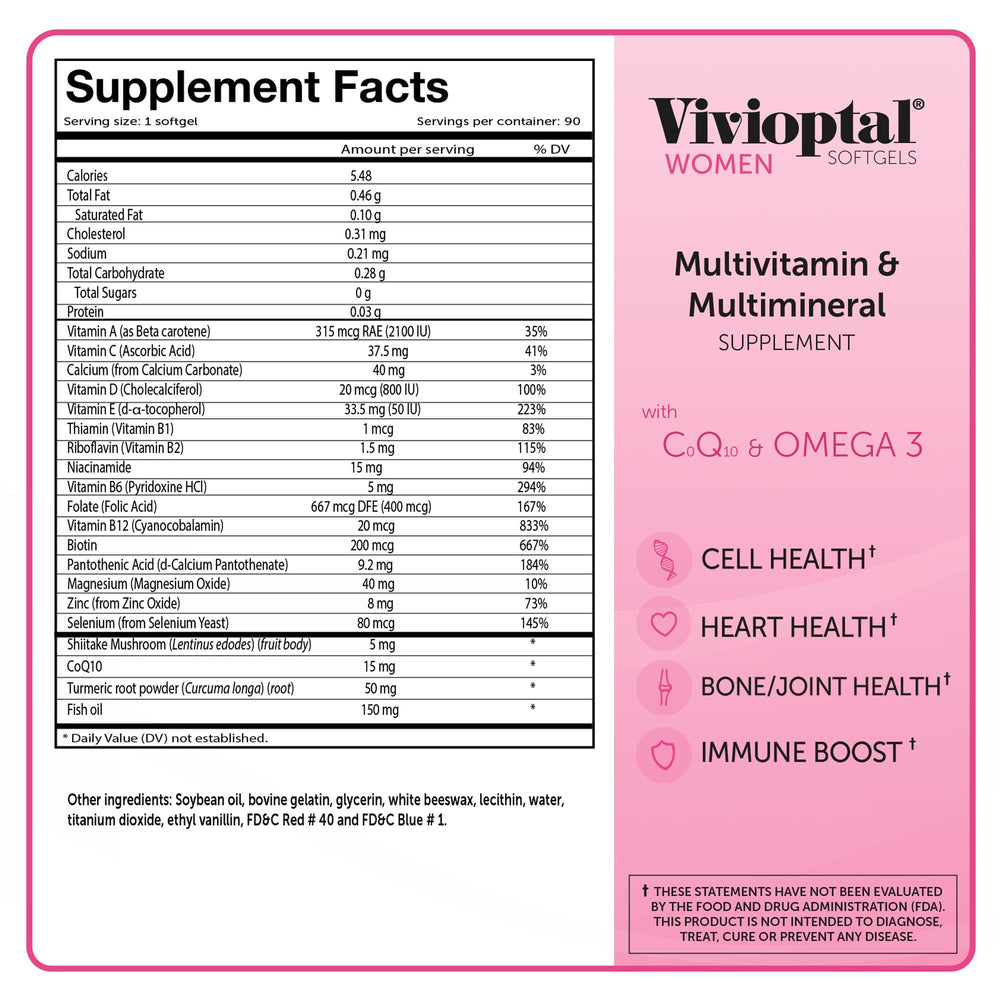 Vivioptal Women energy-focused usage scenario for daily performance