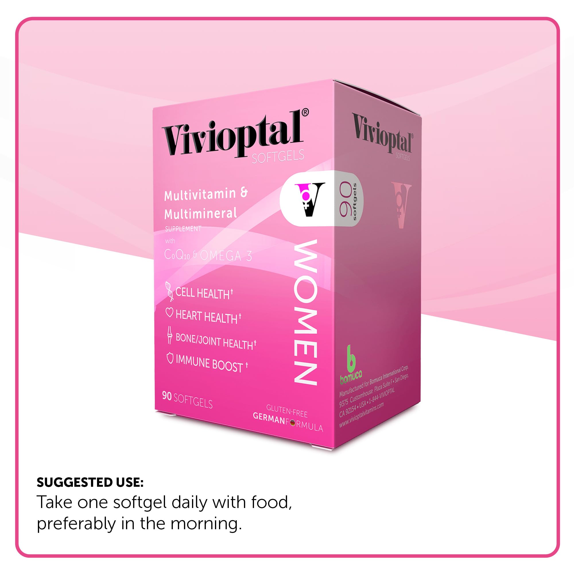 Vivioptal Women pouring capsules for simple daily dose