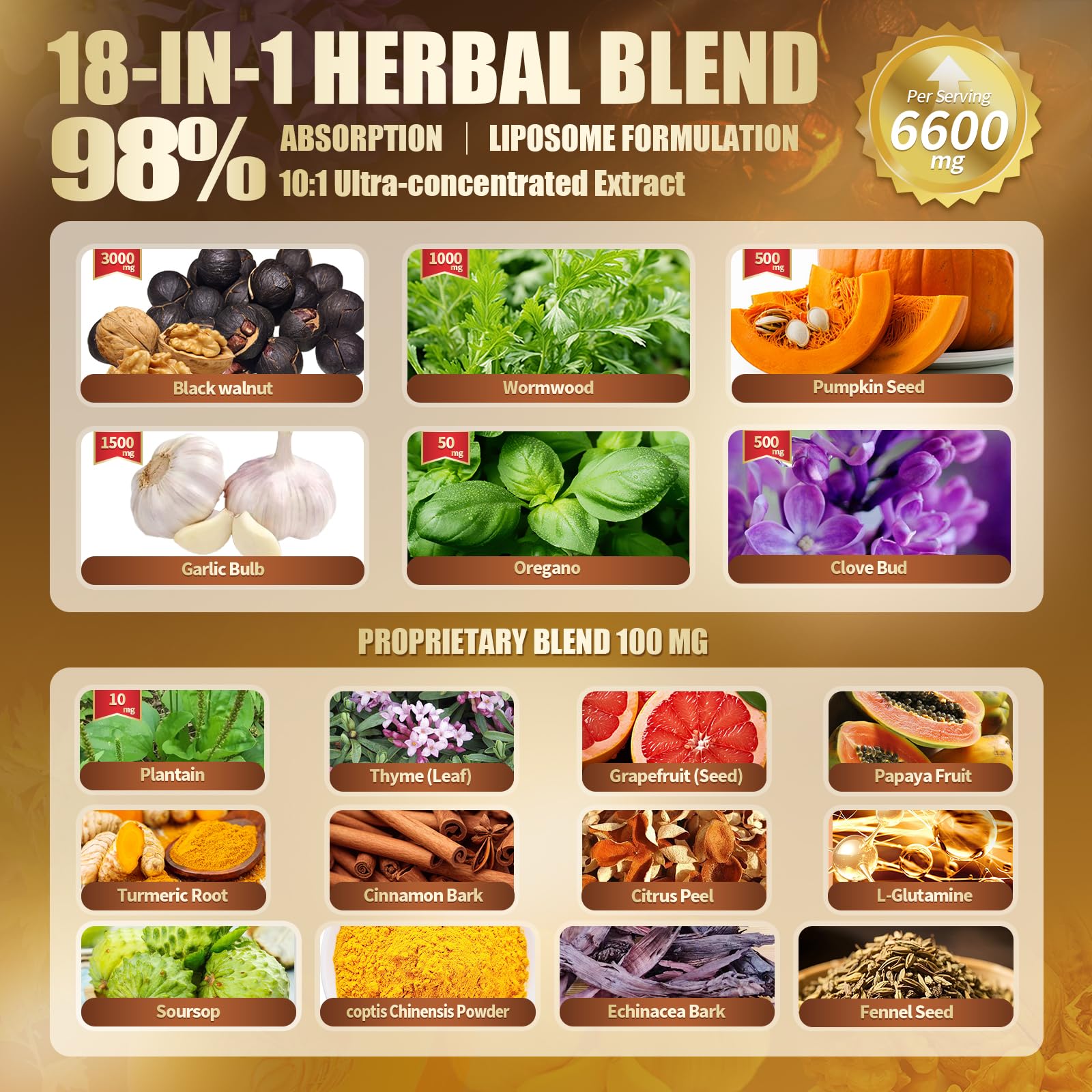 VivoNu Cleanse ingredients panel featuring wormwood and garlic for gut-friendly use