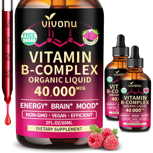 VivoNu bottle front with raspberry flavor for easy daily dosing.