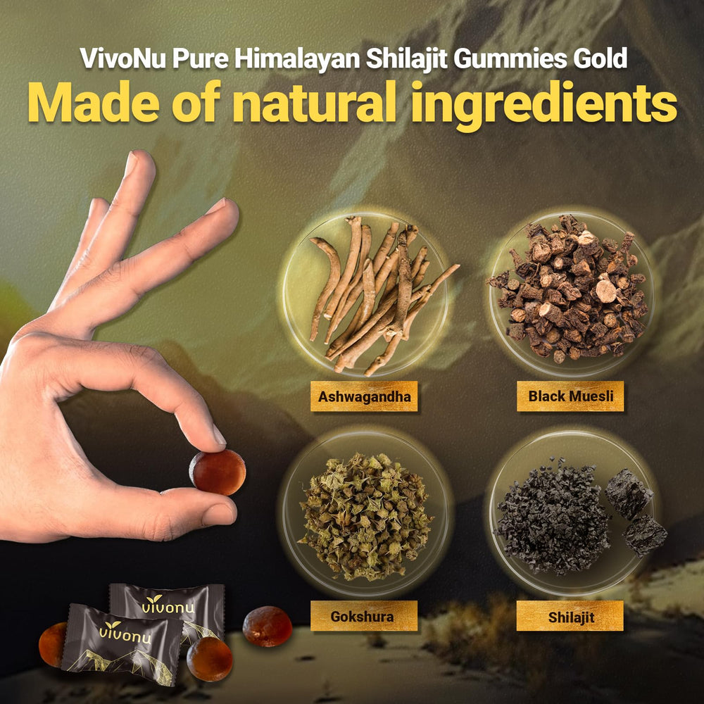 VivoNu bottle with label featuring 85+ Fulvic Acid and organic, non-GMO formula.