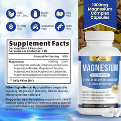 Vivonu Magnesium label detail emphasizing non-GMO and gluten-free ingredients.
