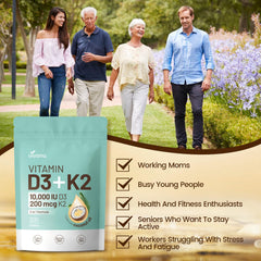 VivoNu softgels capsule detail showing MK7 and D3 in a 2-in-1 formula.