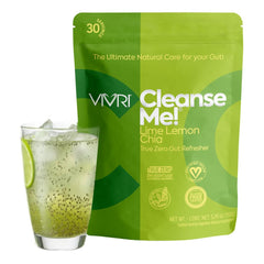 VIVRI CleanseMe bottle with lime-lemon flavor promoting gentle digestion