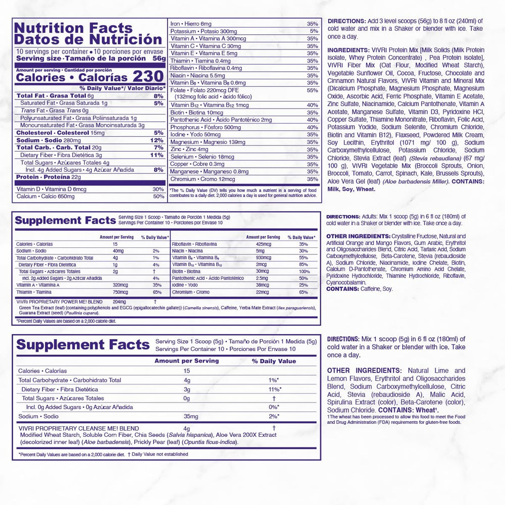 VIVRI full-body health energy concept with complete nutrition.
