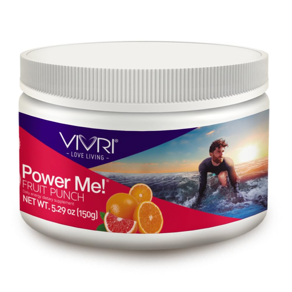 VIVRI Power Me! Fruit Punch can front, ready for a quick energy lift.
