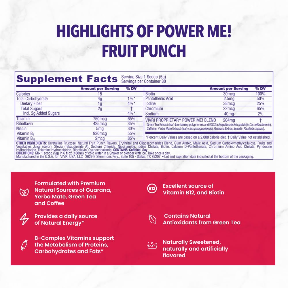Scoop in glass showing fast mix for Fruit Punch energy.