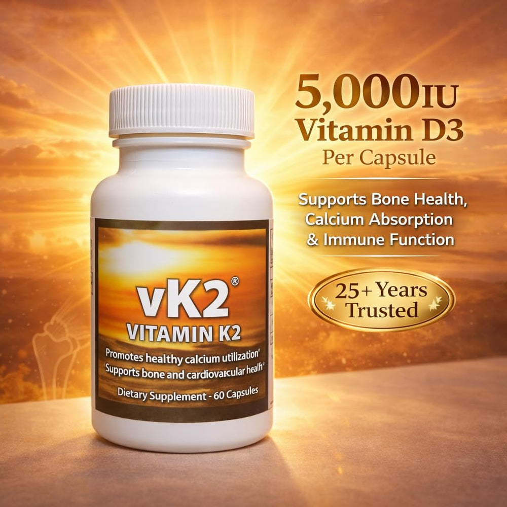 vK2 packaging detail emphasizes pharma-grade European sourcing