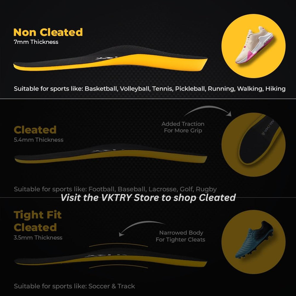 VKTRY Gold energy-return insole highlights springy underfoot support for workouts