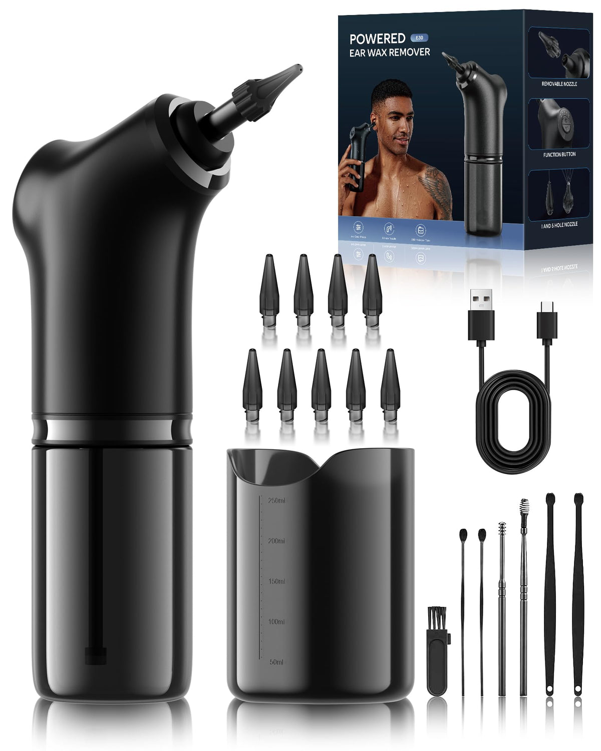VLINGQI ear wax removal kit with wireless design for easy at-home cleaning.