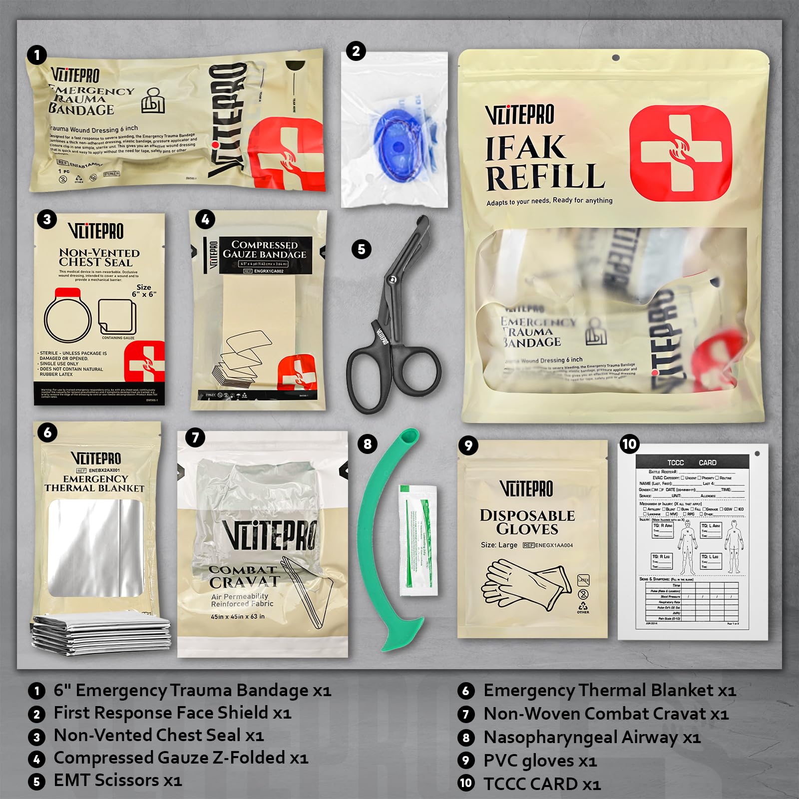 VLITEPRO non-vented chest seal for chest trauma response.