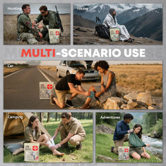 VLITEPRO roadside emergency kit beside a car for preparedness.