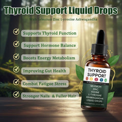 Vlsdoin Kindled Thyroid Support Drops dropper pour demonstrates easy daily dosing
