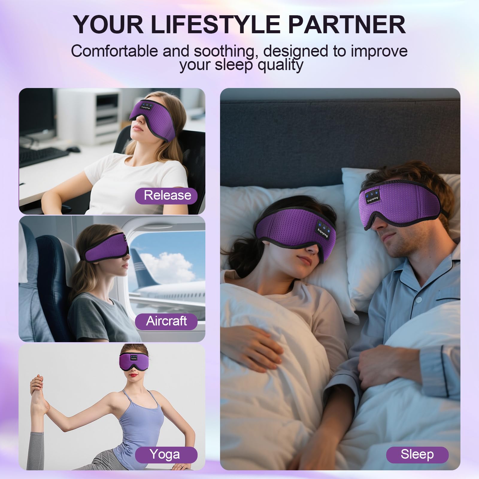 Vmaio Sleep Mask creates a dark, peaceful environment