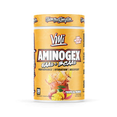 VMI Sports Aminogex Ultra tropical mango bottle ready for workout hydration