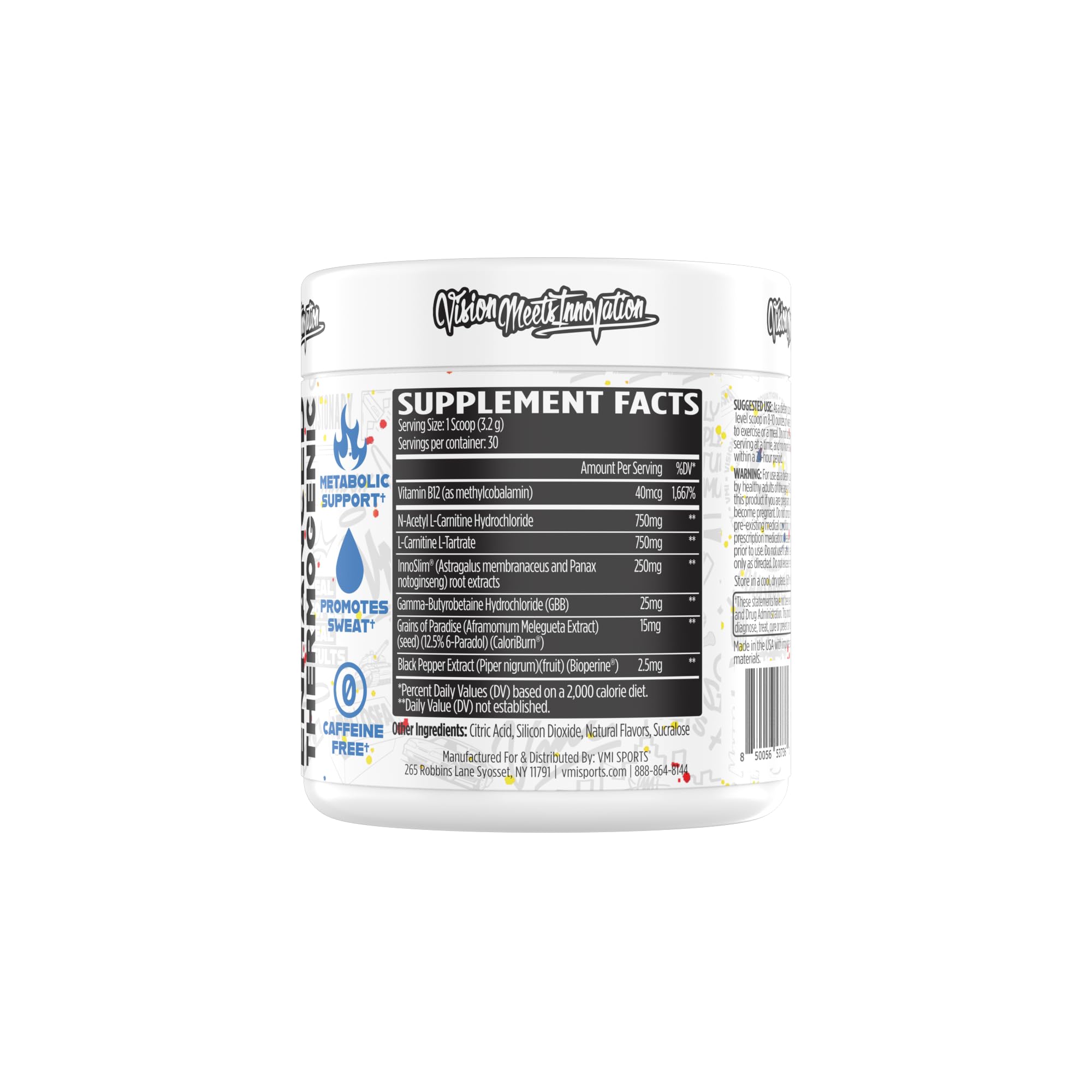 VMI Sports Heat L-Carnitine scoop for convenient pre-workout use