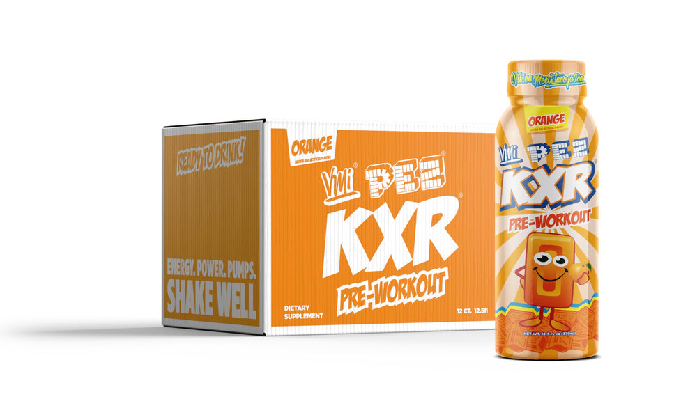 VMI Sports KXR bottle front shows energy-focused design for quick pre-workout use