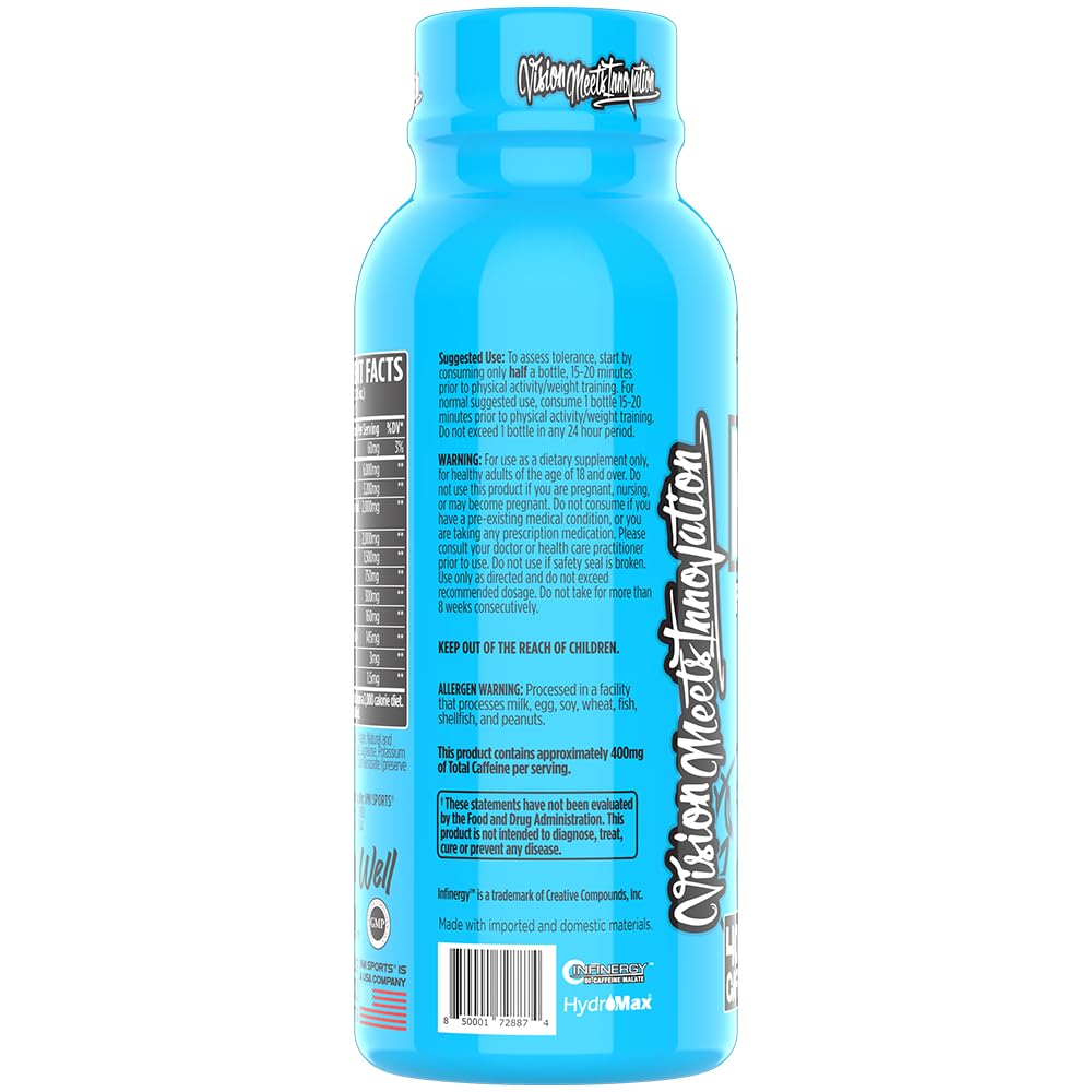 Cool icy VMI Sports KXR bottle on ice ready to energize workout.