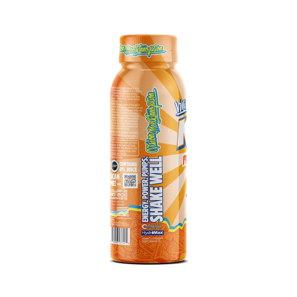 VMI Sports KXR ingredient panel outlines caffeine and performance ingredients