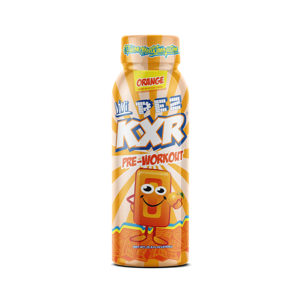 VMI Sports KXR pink lemonade label highlights flavor and caffeine kick