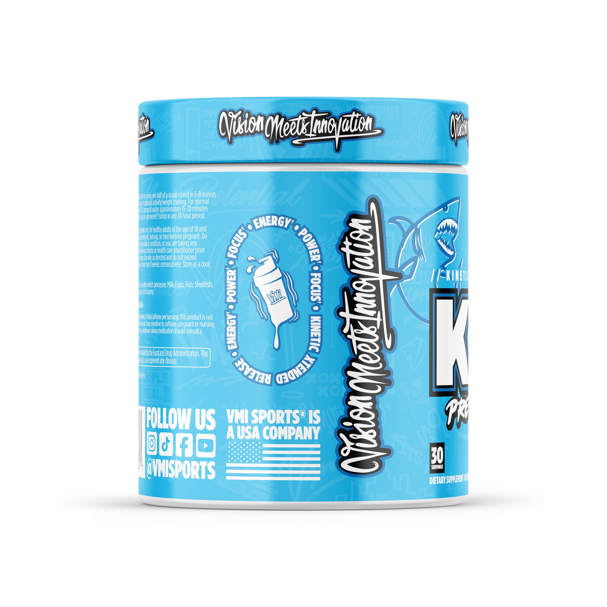 KXR pre-workout scoop from VMI Sports ready for a quick energy boost before workouts.