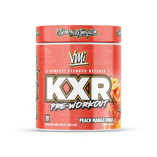 VMI Sports KXR Peach Mango Rings bottle ready-to-drink energy.