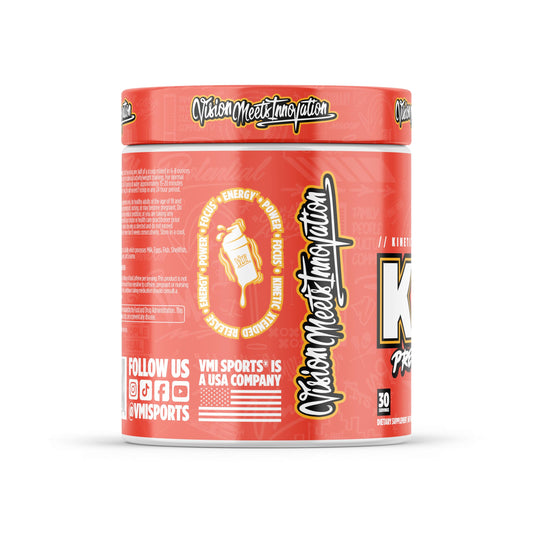 KXR pre-workout scoop shows convenient serving for training.