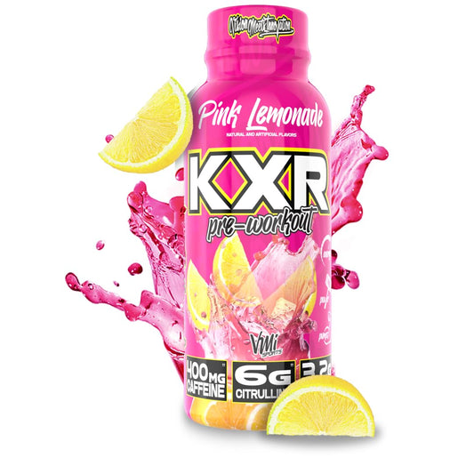 VMI Sports KXR ready-to-drink gummy bear bottle delivering flavorful energy.