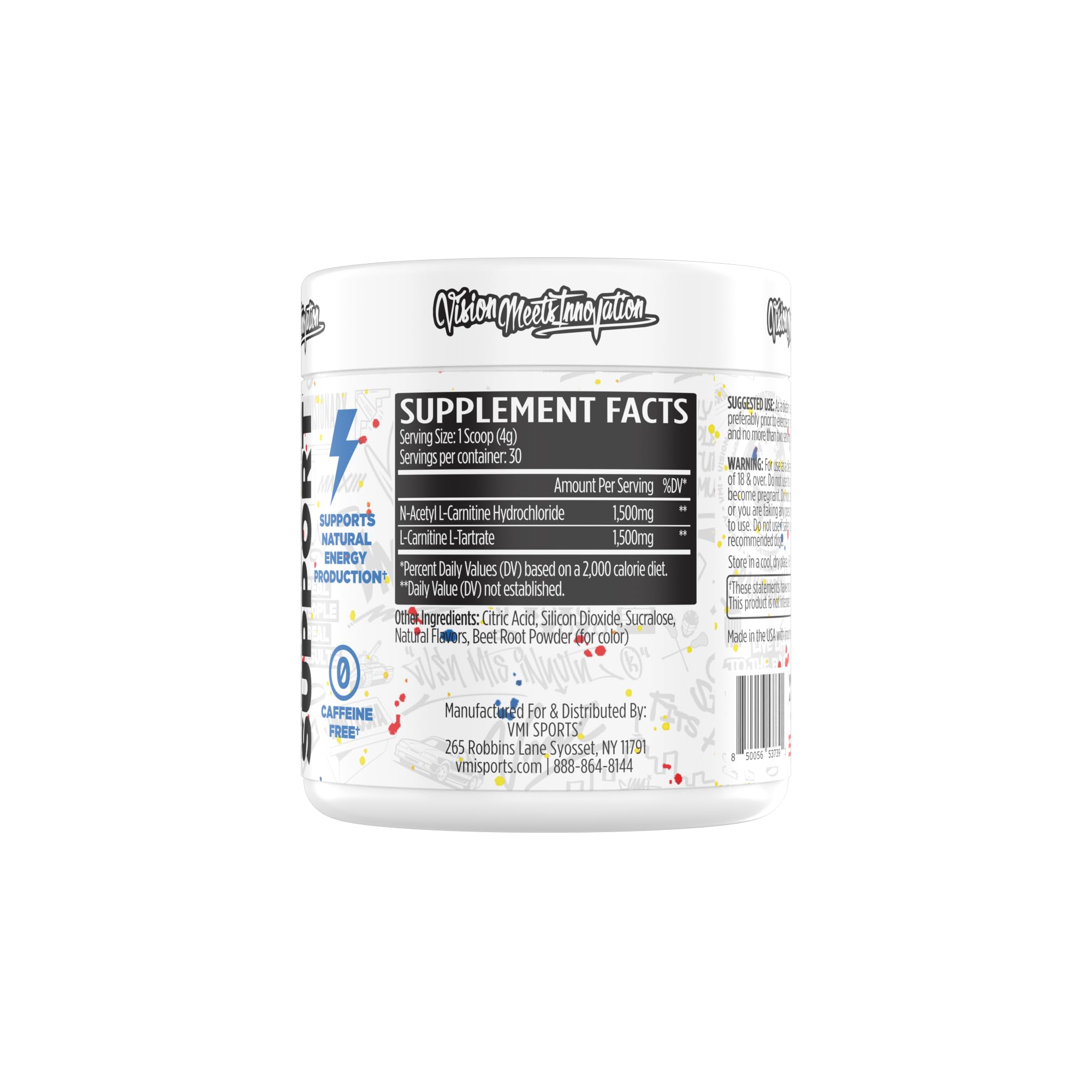VMI Sports L-Carnitine 3000 scoop for precise dosing and workouts