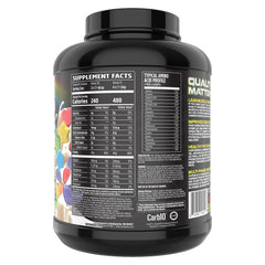 VMI Sports Major Mass label displaying ingredients and macros clearly.