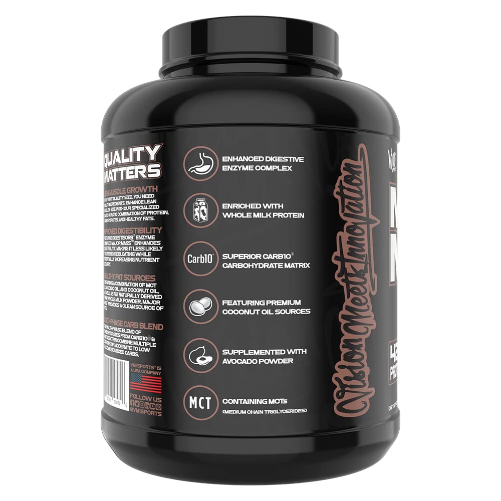 VMI Sports Major Mass pour shows balanced macros for lean gains