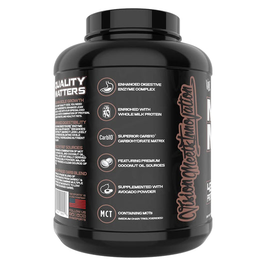 VMI Sports Major Mass pour shows balanced macros for lean gains
