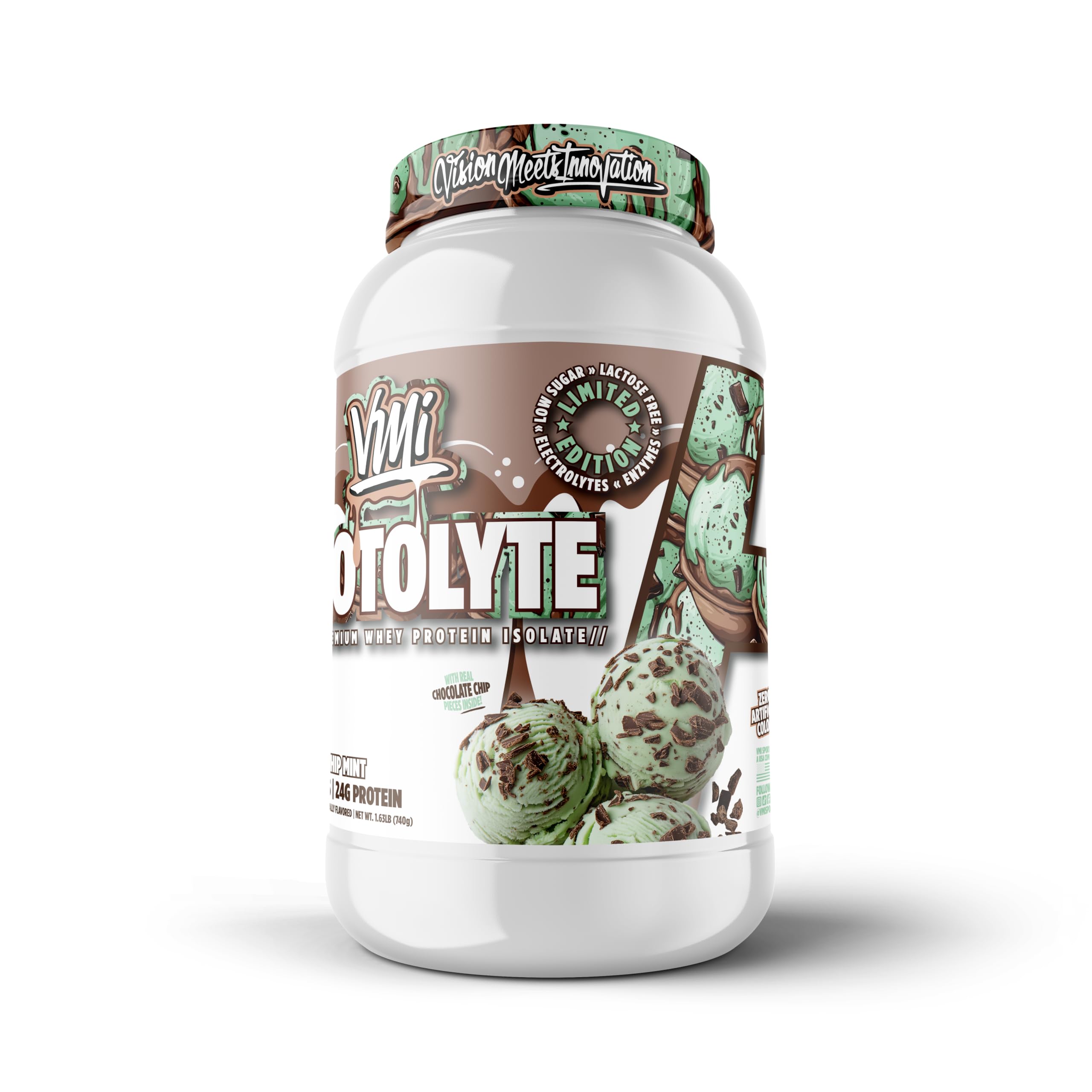 Protolyte nutrition label highlights lactose-free and gluten-free benefits.