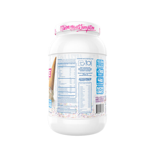 ProtoLyte shake being poured into a glass after a workout.