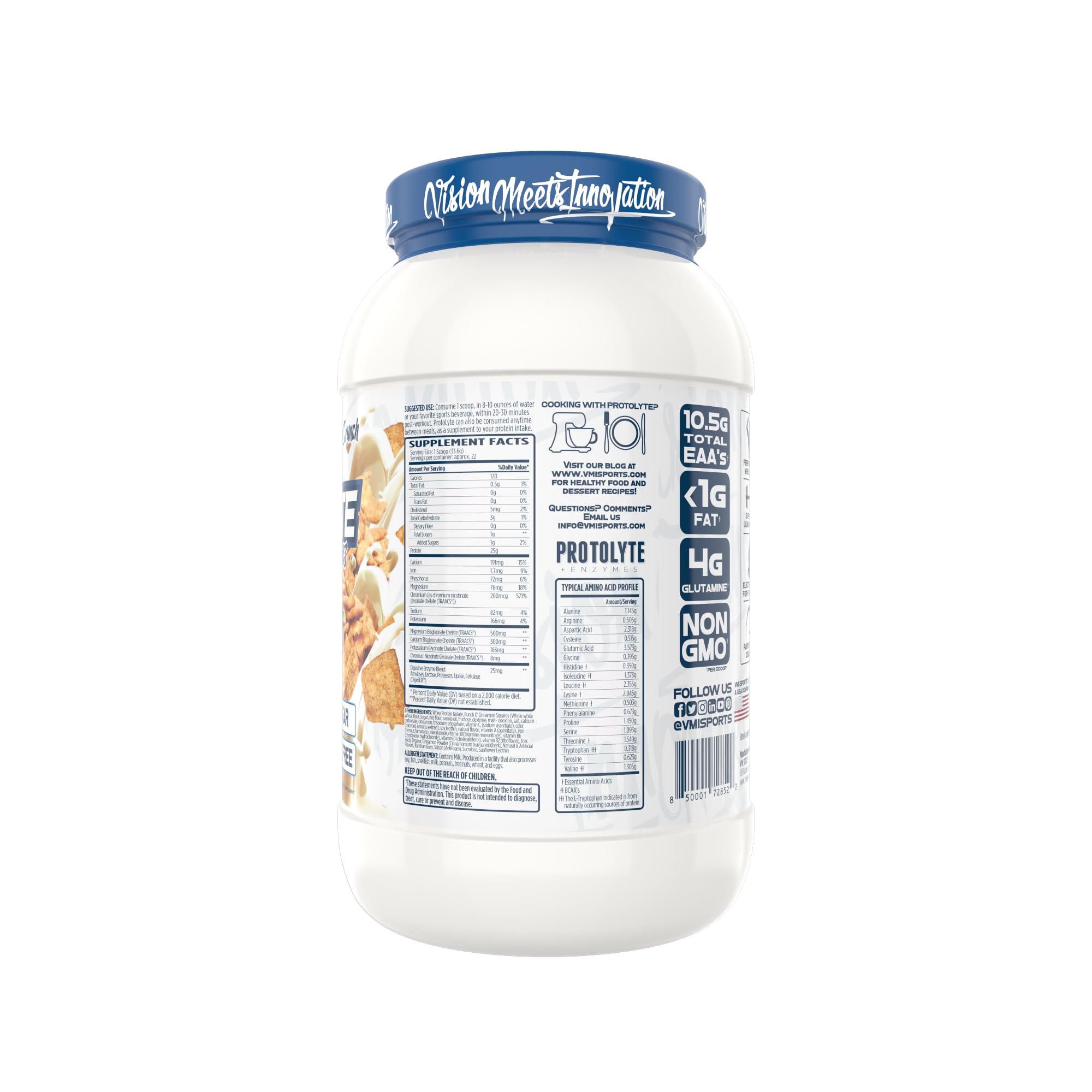 Ingredients panel with Digestive Enzymes and non-GMO claims highlighted